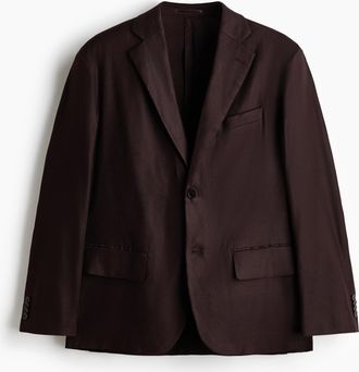 H&M Sakko in Relaxed Fit - Dunkelbraun