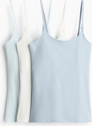 H&M MAMA 3er-Pack Stilltops - Blue
