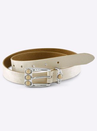 Heine Lederg&uuml;rtel HEINE, Damen, Gr. 11,5, beige (sand), G&uuml;rtel Lederg&uuml;rtel