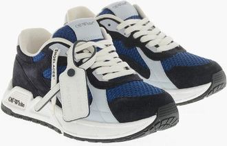 Off-white Low Color-Block Sneakers in Perforated Fabric and Suede size 38