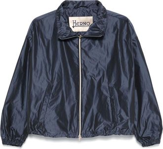 Herno Jack met trekkoord kraag - Blauw