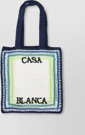 Casablanca striped cotton shoulder bag