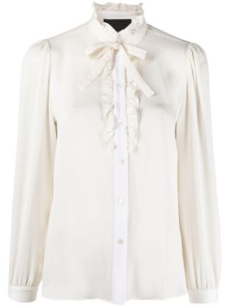 Nili Lotan Blusa con ruches - Toni neutri