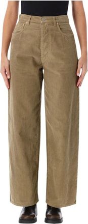Fortela Jaron Wide Leg Pant - Dames - Wijde Broeken - Bruin - W27 - Katoen - Broeken