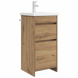 vidaXL Vanidad De Ba&ntilde;o Con Lavabo Roble Artisan 42 X 40 X 84,5 Cm Vidaxl