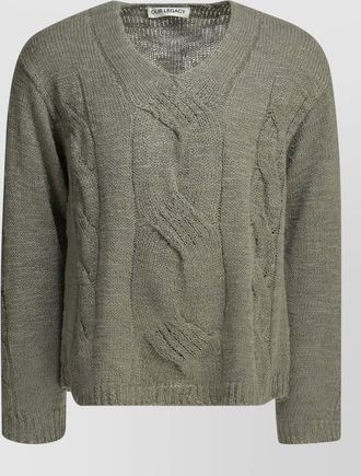 Our Legacy v neck sweater cable knit design