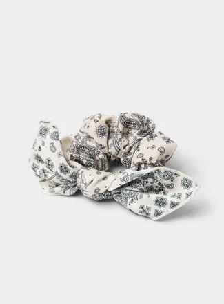 Simons Womens Paisley pattern bow scrunchie