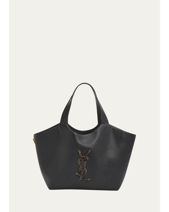 Saint Laurent Icare Medium YSL Leather Shopping Tote Bag