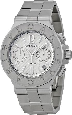 Bulgari Pre-owned Bvlgari Diagono Chronograph Argente Dial Mens Watch DG40C6SSDCH