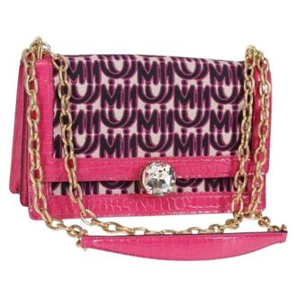 Miu Miu Pre-owned Canvas Schoudertas - Dames - Vintage Schoudertas - Roze - ONE Size - Leer - Vintage
