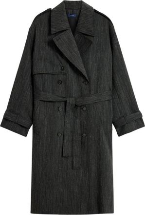 SOEUR Jourdain Geknoopte Jas - Dames - Trenchcoats - Grijs - S - Katoen - Jassen