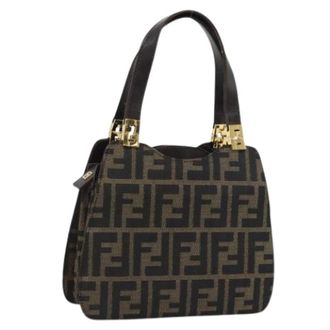 Fendi Pre-owned Zucca Canvas Hand Bag - Dames - Vintage Handtas - Bruin - ONE Size - Vintage