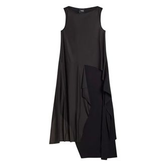 Yohji Yamamoto Midi Dresses, female, Black, Size: S Mesh Dress