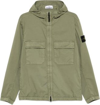 Stone Island Jassen, Heren, Groen, XL, Hooded Light Jacket