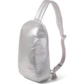 Baggallini Swift Sling Bag in Silver Metallic at Nordstrom