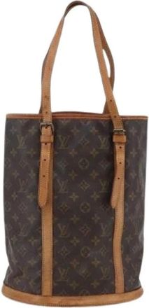 Louis Vuitton Pre-owned Bucket Bags, female, Brown, Size: ONE SIZE Pre-owned Canvas Bucket Bag