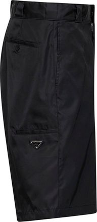 Prada Mens Bermuda Shorts Re-Nylon Black Recycled Polyamide