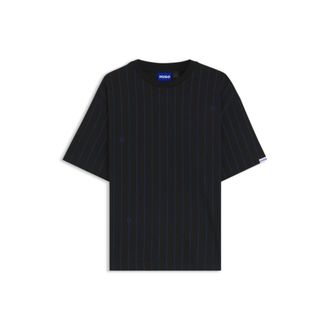 HUGO BOSS Cotton-jersey T-shirt with Happy HUGOs and stripe