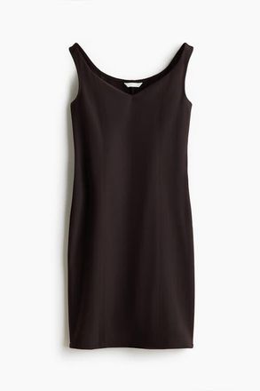 H&M Off-the-shoulder Jersey Dress in Dark Brown at Nordstrom, Size Xx-Large