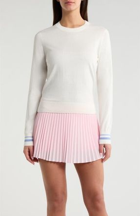 G/Fore Cooling Cotton Blend Golf Sweater in Chalk White at Nordstrom, Size X-Small