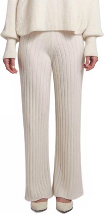 Eleven Six Marla Sweater Knit Trousers In Ivory