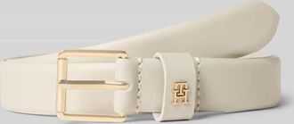 Tommy Hilfiger G&uuml;rtel aus echtem Leder in Offwhite, Gr&ouml;&szlig;e 100