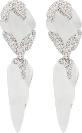 Alexis Bittar Alexis Bittar Silverlake Lucite Pav&eacute; Rhodium-plated Drop Earrings - Silver - One Size