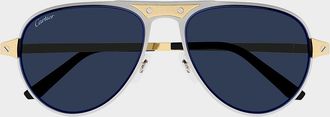 Cartier Santos Evolution 58MM Pilot Sunglasses