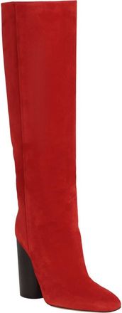 Ferragamo Pampero Suede Knee High Boot in Red at Nordstrom Rack, Size 6.5