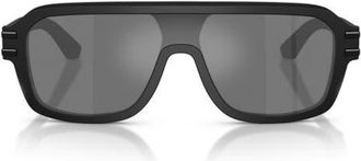 Dolce & Gabbana 127mm Pilot Sunglasses in Matte Black /Grey Black at Nordstrom