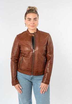 Mauritius Lederjacke MAURITIUS MWKawira, Damen, Gr. 4XL (48), cognac, Obermaterial: 100% Schafsleder. Futter: 100% Polyester. &Auml;rmelfutter: 100% Polyester, unifa