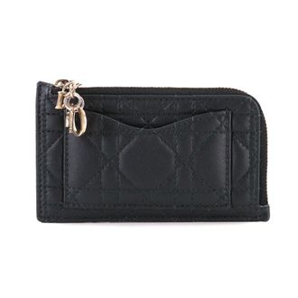 Dior Black Leather Coin Purse/Coin Case (Pre-Owned)
