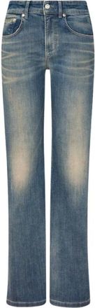 Moschino Cotton Denim Flare Pants - Dames - Flared Jeans - Blauw - W31 - Denim - Jeans