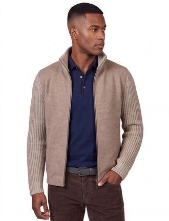 Baileys vest beige effen gebreid normale fit