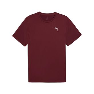 Puma Trainingsshirt PUMA M TAD ESSENTIALS SOLID CAT TEE (LC SMALL CAT), Herren, Gr. XXL, rot (ruby shimmer), Jersey, Obermaterial: 100% Polyester, regular 