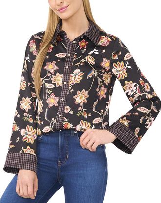 CeCe by Cynthia Steffe Relaxed Button Down Shirt
