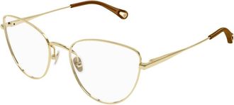 Chlo&eacute; Modieuze bril met zwart montuur - Dames - Brillen - Geel - 54 MM - Accessoires