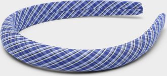 Simons Womens Blue check padded headband
