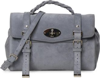 Mulberry Alexa Satchel - Dames - Tassen - Grijs - Maat: ONE Size Zijde