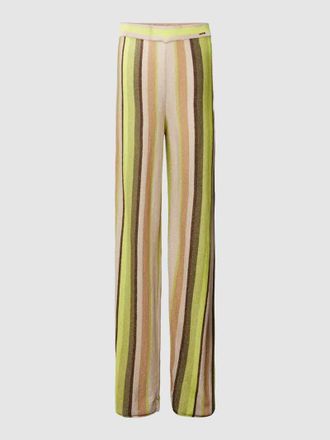 Cinque Hose aus Viskose-Mix in Glitzer-Optik Modell STRIPO in Mittelbraun, Gr&ouml;&szlig;e S