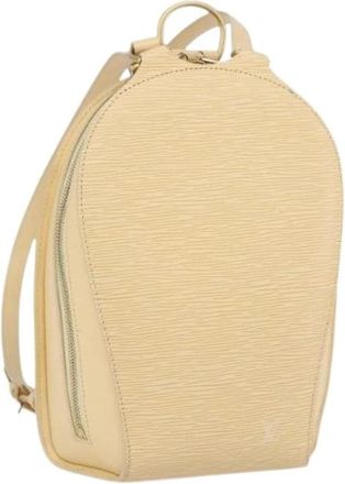 Louis Vuitton Pre-owned Backpacks, female, Beige, Size: ONE SIZE Pre-owned Vintage Leather Backpack