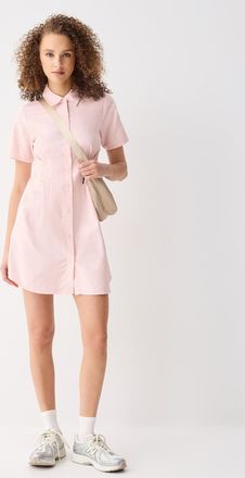 Twik Womens Cinched waist Oxford shirtdress