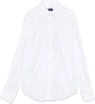 Paul & Shark Cotton Oxford Shirt - Heren - Zakelijke Overhemden - Wit - 2XL - Katoen - Overhemden
