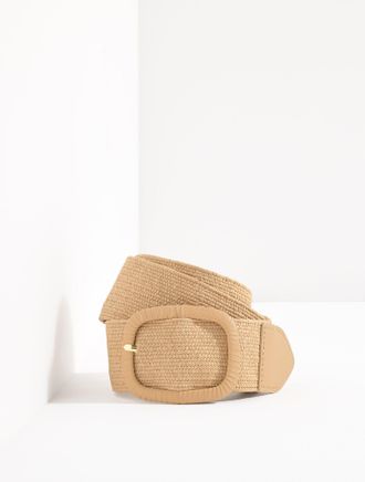 Talbots Stretch Straw Belt - Natural - XL Talbots
