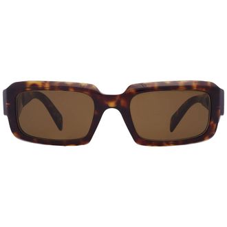 Prada Dark Brown Rectangular Mens Sunglasses PR 27ZS 19J09Z 54