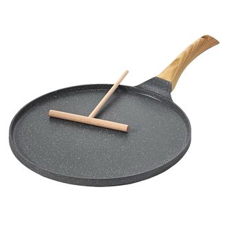 OEM Sart&eacute;n Para Crepes De 26 Cm Con Revestimiento Antiadherente De Granito Suizo - Apta Para Inducci&oacute;n - Crepera Con Dispensador De Masa - Mango C&oacute;modo Y 