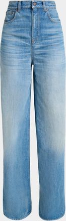 Chlo&eacute; Wide-Leg High-Rise Jeans