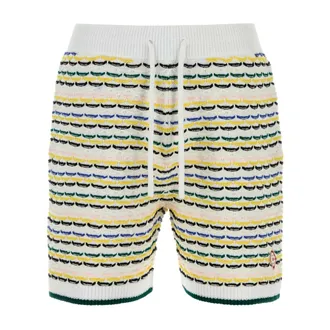 Casablanca Casual Shorts, male, Multicolor, Size: L Tuck Stitch Bermuda