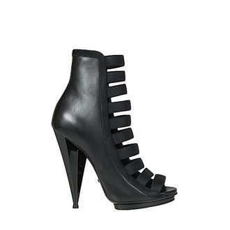 Gucci Black Strappy Cone Heel Booties Size 37