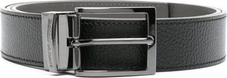 Emporio Armani Black Logo Buckle Belt